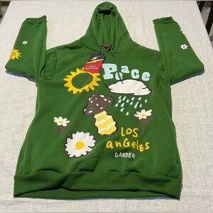 Riot Empire Hoddie Mens Size Large Green Color Cotton New with Tags